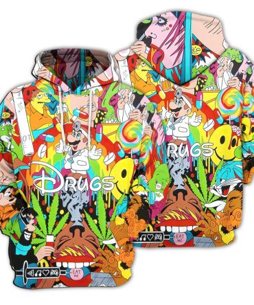 Mario Hoodie Dr Mario Drugs Hoodie Colorful Unisex