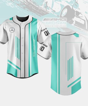 Customizable Amg Petronas F1 Team Baseball Jersey - Stylish Fan Apparel
