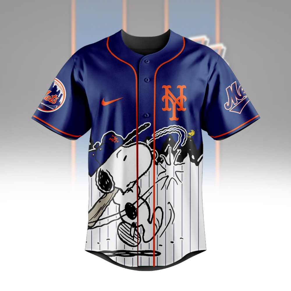 Customizable Ny Baseball Jersey With Snoopy Design – Perfect Gift For Fans! - Image 2