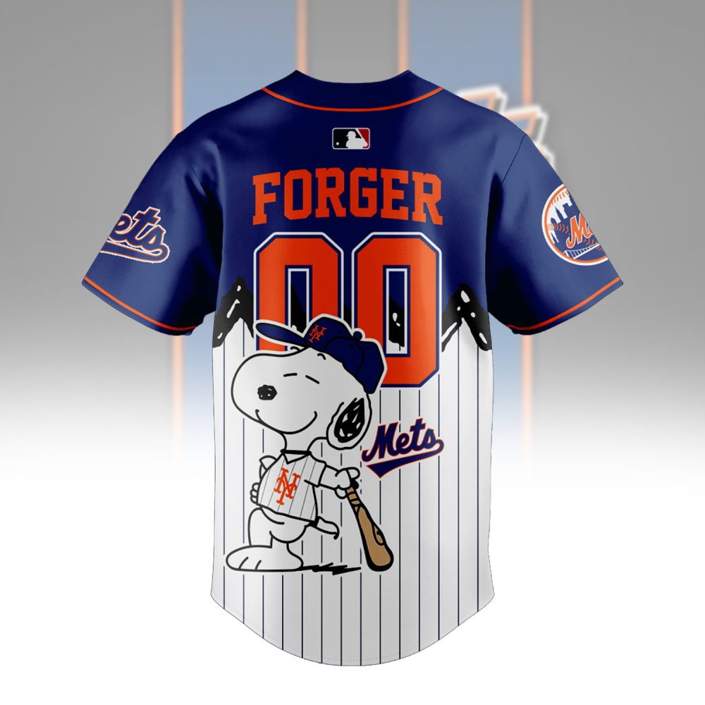 Customizable Ny Baseball Jersey With Snoopy Design – Perfect Gift For Fans! - Image 3