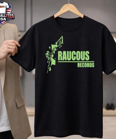 Raucous Records Guitar Logo 2025 Shirt