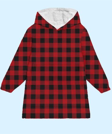 Red Plain Blanket Hoodie