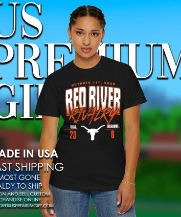 Red River Rivalry Texas Longhorns Vs Oklahoma Sooners Nfl 2025 Score Shirt
