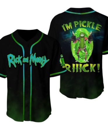 Rick And Morty Pickle Rick Baseball Jersey - Fun Graphic Tee For Fans