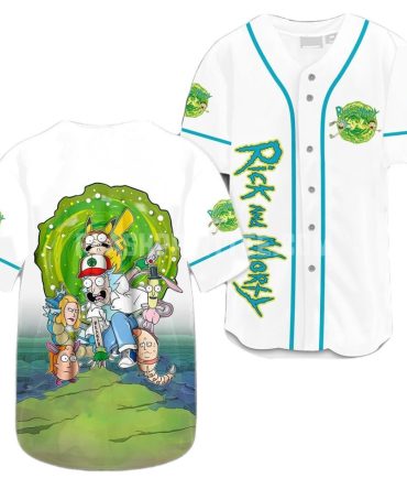 Rick And Morty Baseball Jersey - Vibrant Cartoon Fan Gear For Ultimate Style