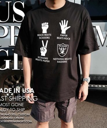 Rock Paper Scissors Nothing Beats Las Vegas Raiders Nfl 2025 Logo Shirt