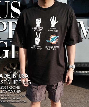 Rock Paper Scissors Nothing Beats Miami Dolphins Nfl 2025 Logo Shirt