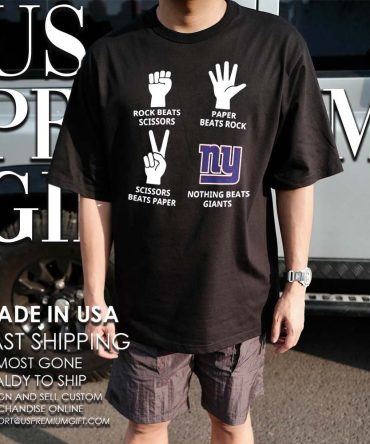 Rock Paper Scissors Nothing Beats New York Giants Nfl 2025 Logo Shirt