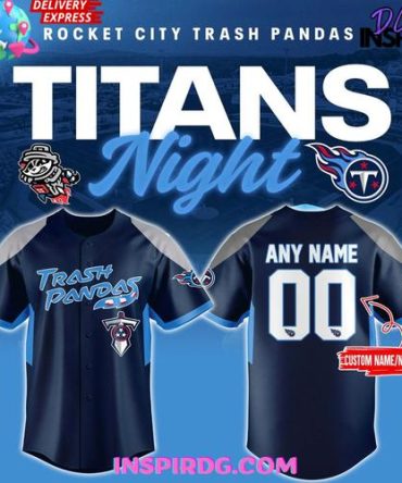 Rocket City Trash Panda X Tennessee Titans Night Edition Baseball Jersey