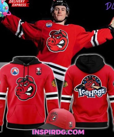 Red Icehogs Hockey Hoodie - Premium Fan Gear For Ultimate Team Spirit