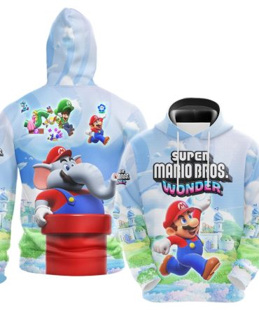 Mario Hoodie Super Mario Bros Wonder T-Shirt Colorful Unisex