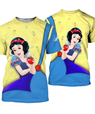 Snow White T-Shirt Snow White Princess Graphic T-Shirt Yellow Blue Unisex