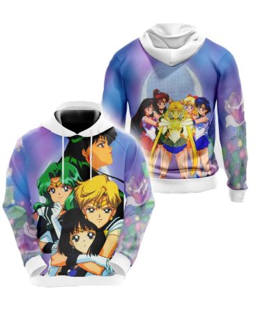 Sailor Moon Hoodie All Salors Characters Graphic Hoodie Colorful Unisex
