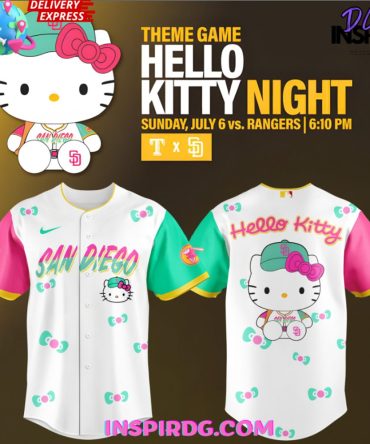 San Diego Padres Hello Kitty Night 2025 Baseball Jersey