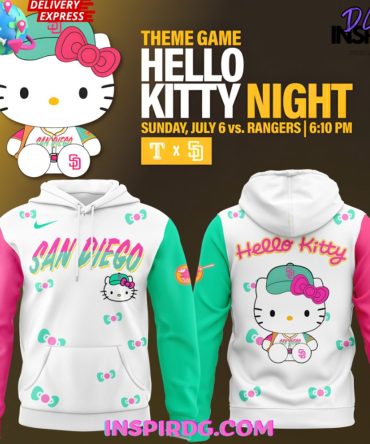 San Diego Padres Hello Kitty Night 2025 All Over Print Hoodie