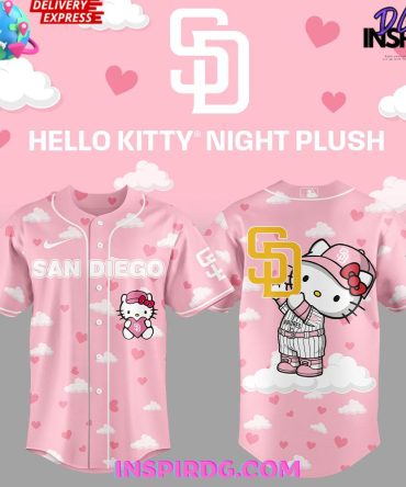 San Diego Padres Hello Kitty Night Plush Edition Baseball Jersey