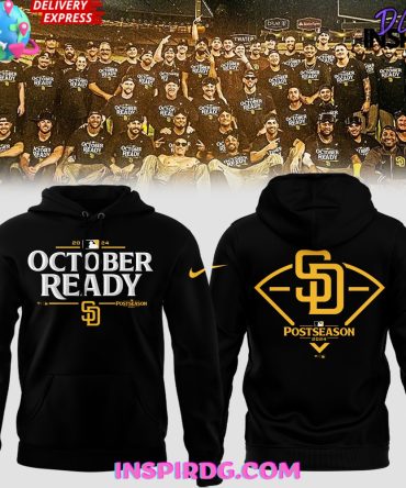 San Diego Padres October Ready 2024 Black Hoodie