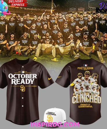 San Diego Padres October Ready Clinched 2024 Brown Baseball Jersey