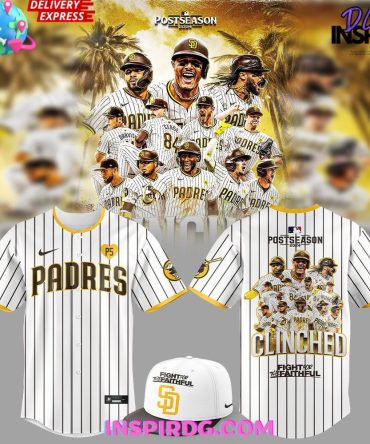 San Diego Padres October Ready Clinched 2024 Stripe Baseball Jersey