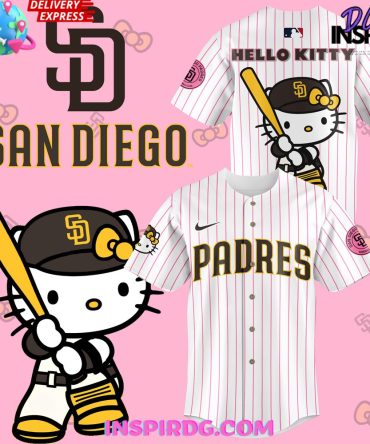 San Diego Padres X Hello Kitty Night 2024 Stripe Baseball Jersey