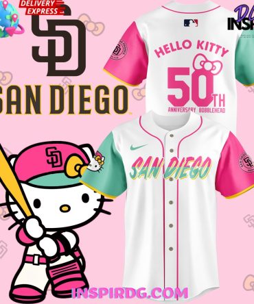 San Diego Padres X Hello Kitty Night 50Th Anniversary Baseball Jersey