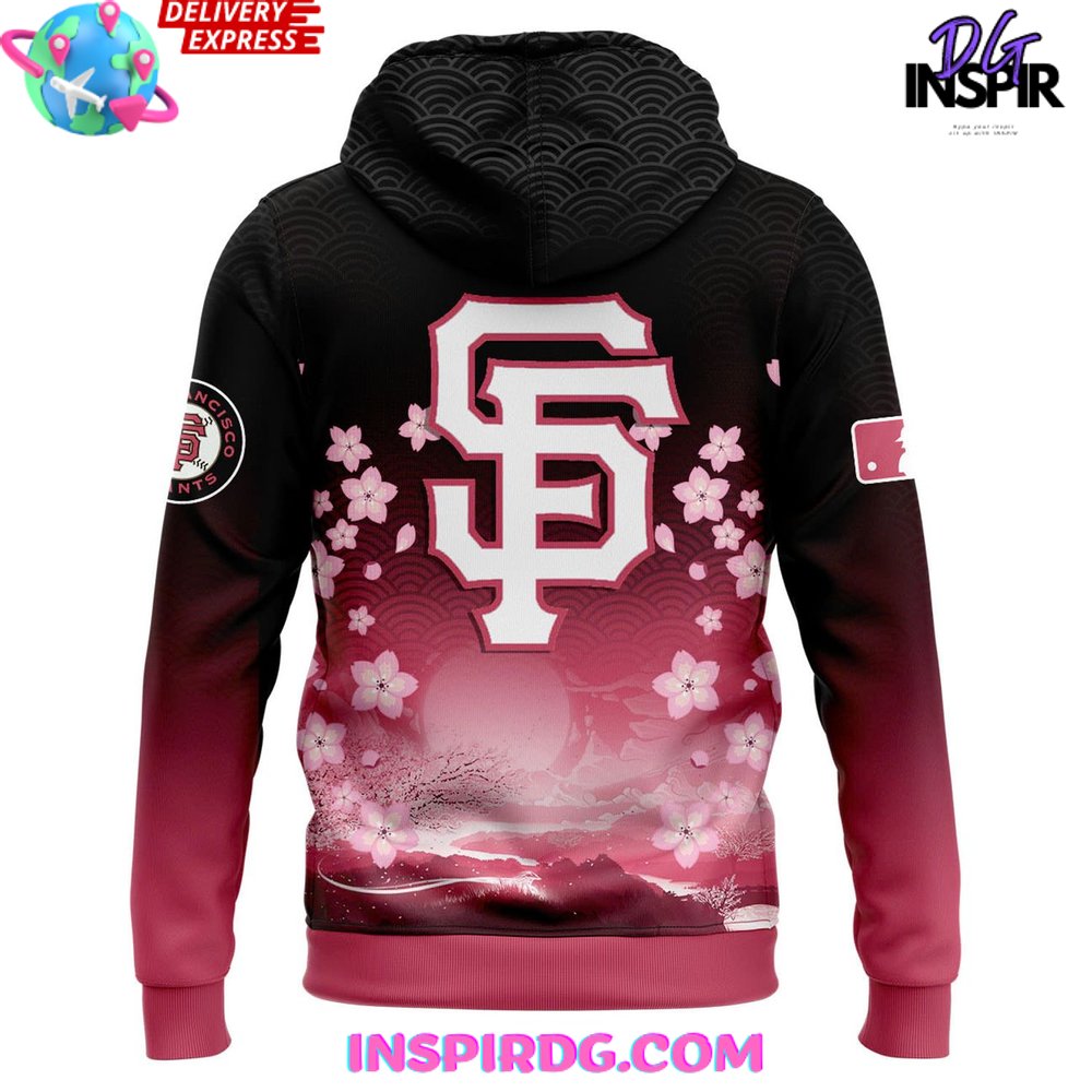 San Francisco Giants Cherry Blossom 2025 All Over Print Hoodie - Image 3