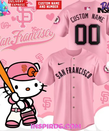 San Francisco Giants X Hello Kitty Night Custom Baseball Jersey