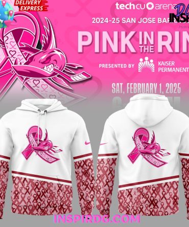 San Jose Barracuda Pink In The Rink 2024-25 All Over Print Hoodie, 3D Hoodie