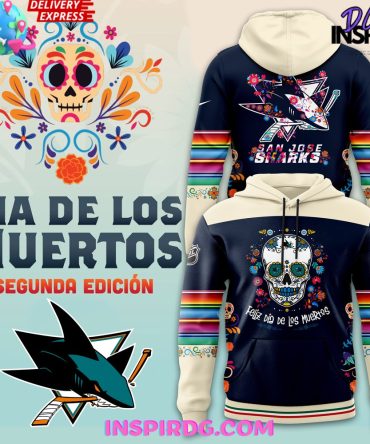San Jose Sharks Dia De Los Muertos 2024 Hoodie
