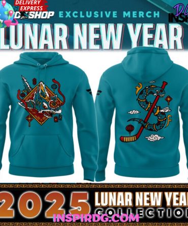 San Jose Sharks Lunar New Year 2025 Blue All Over Print Hoodie, 3D Hoodie