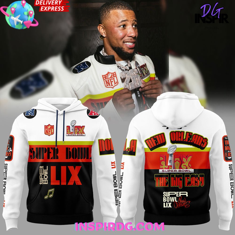 Saquon Barkley Super Bowl Lix Pro Standard City Pinnacle All Over Print Hoodie, 3D Hoodie