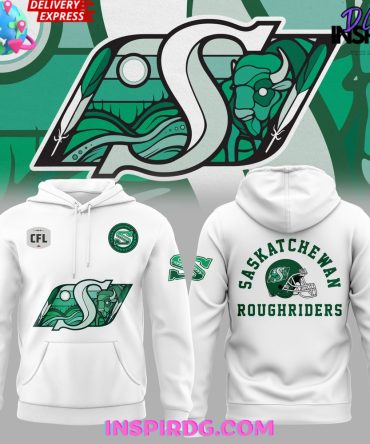 Saskatchewan Roughriders Cfl 2024 White Hoodie