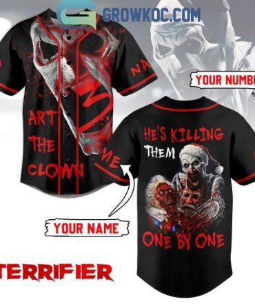 Custom Terrifier Horror Clown Jersey - Personalized Name & Number, Scary Movie Shirt