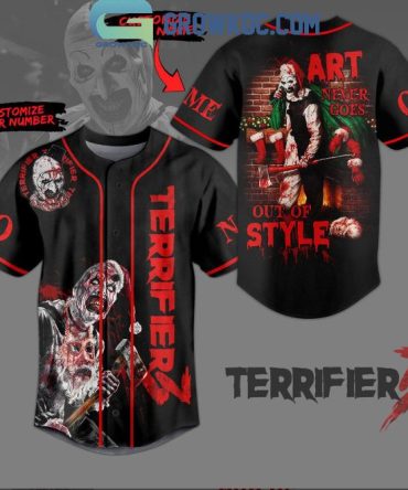 Customize Your Terrifier 3 Baseball Jersey – Horror Art Never Out Of Style – Perfect Gift!