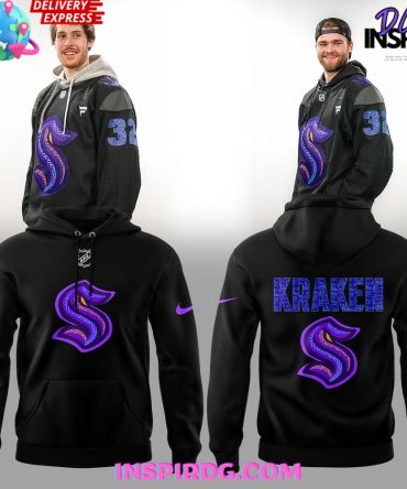 Seattle Kraken Black Hockey History Night Game 2025 Special All Over Print Hoodie, 3D Hoodie