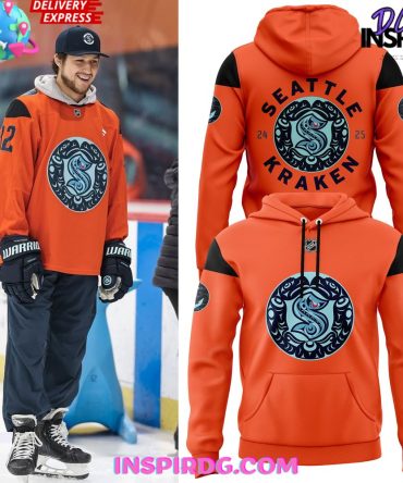 Seattle Kraken Indigenous Peoples Night 2024-25 Orange Hoodie