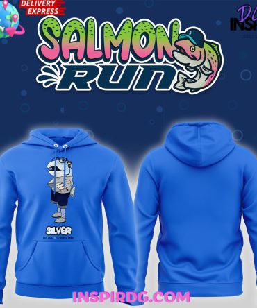 Seattle Mariners Baseball Salmon Run Silver All Over Print Hoodie, 3D Hoodie