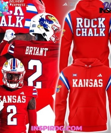 Kansas Jayhawks Rock Chalk Football Hoodie