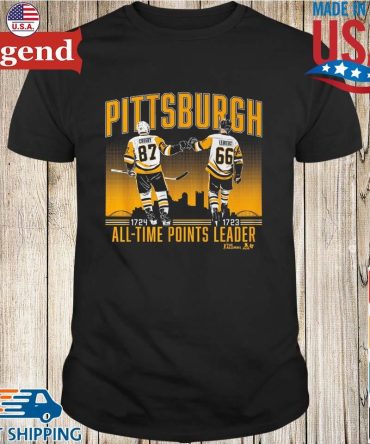 Sidney Crosby And Mario Lemieux Pittsburgh All-Time Points Leader T-Shirt