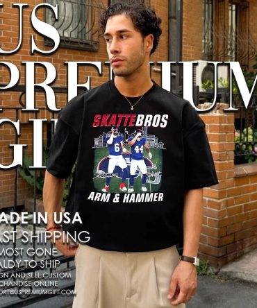 Skattebros Arm And Hammer Jaxson Dart X Cam Skattebo New York Giants Nfl Signature Shirt
