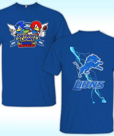 Sonic And Knuckles Detroit Lions Shirt, Gibbs And Montgomery