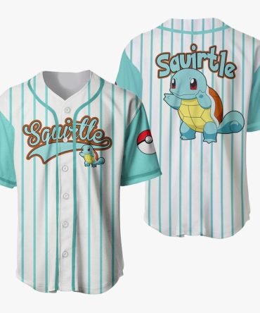 Squirtle Baseball Jersey - Trendy Pokémon Shirt For Fans - Unisex Sizes Available