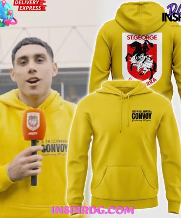 St George Illawarra Dragons Convoy 2024 Yellow Hoodie