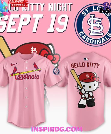St. Louis Cardinals X Hello Kitty Night 2024 Pink Baseball Jersey
