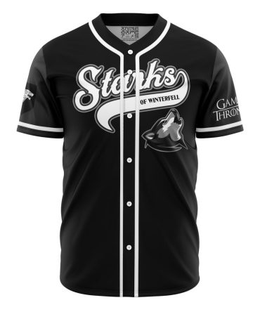 Starks Of Winterfell Black Game Of Thrones Baseball Jersey
