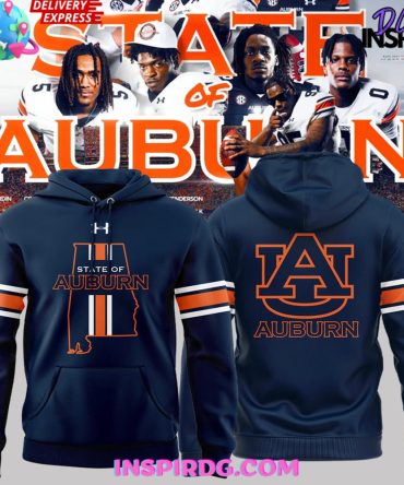 State Of Auburn Tigers Football Navy Hoodie