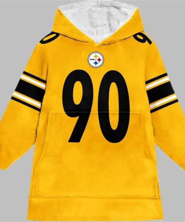 Steelers 90 Watt Football Unisex Blanket Hoodie