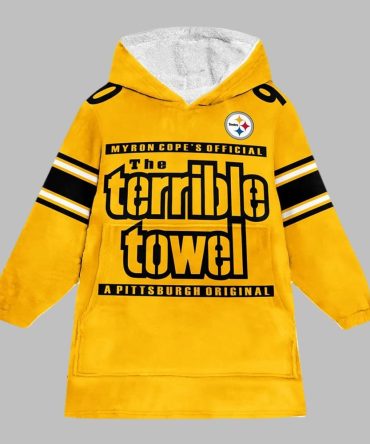 Steelers Terrible Towel Football Unisex Blanket Hoodie