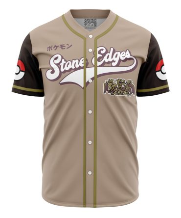 Stone Edges Rock Type Pokemon Baseball Jersey