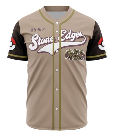 Stone Edges Pokémon Baseball Jersey – Stylish Unisex Fan Apparel For Gamers & Collectors